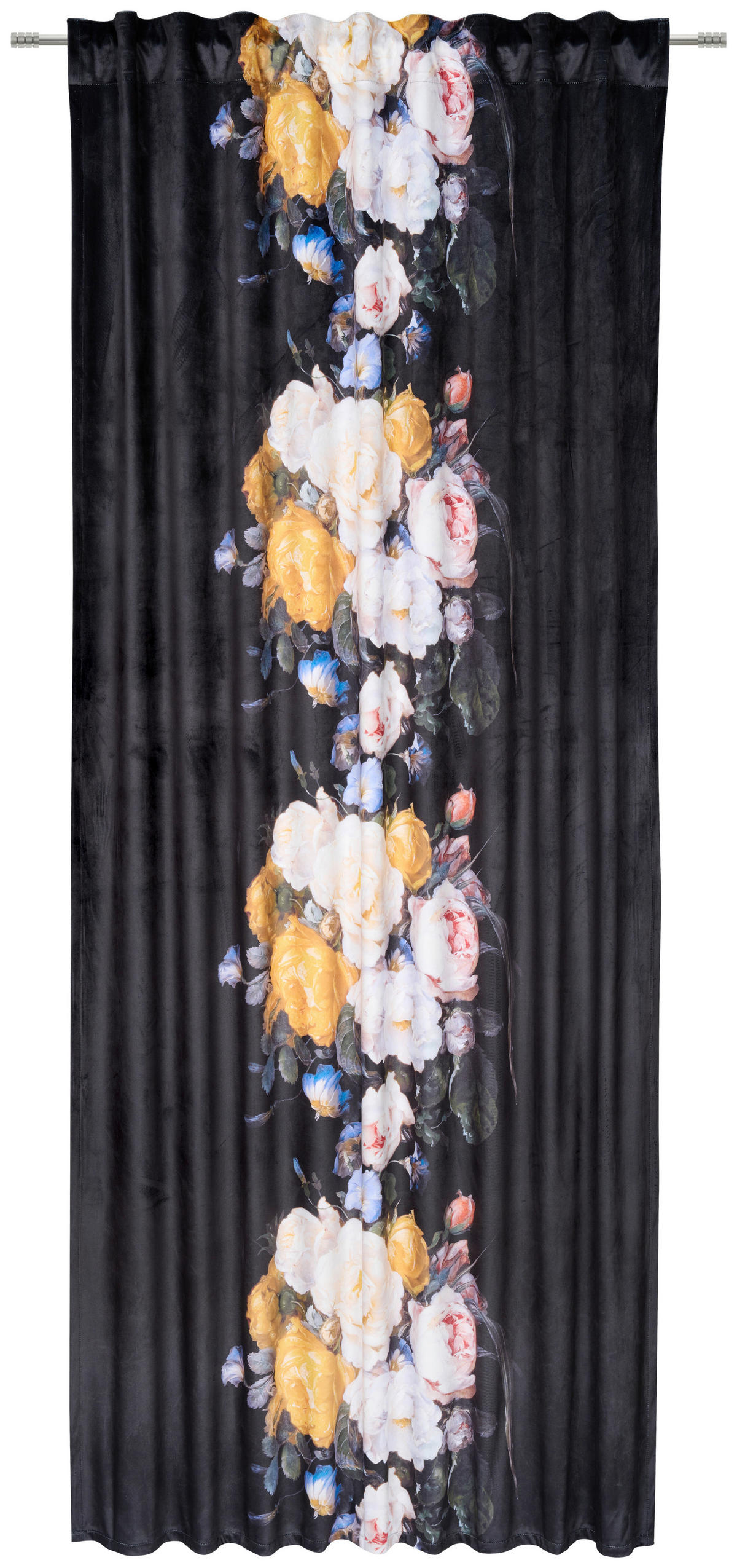 FERTIGVORHANG blickdicht  - Schwarz, Natur, Textil (135/245cm) - Esposa