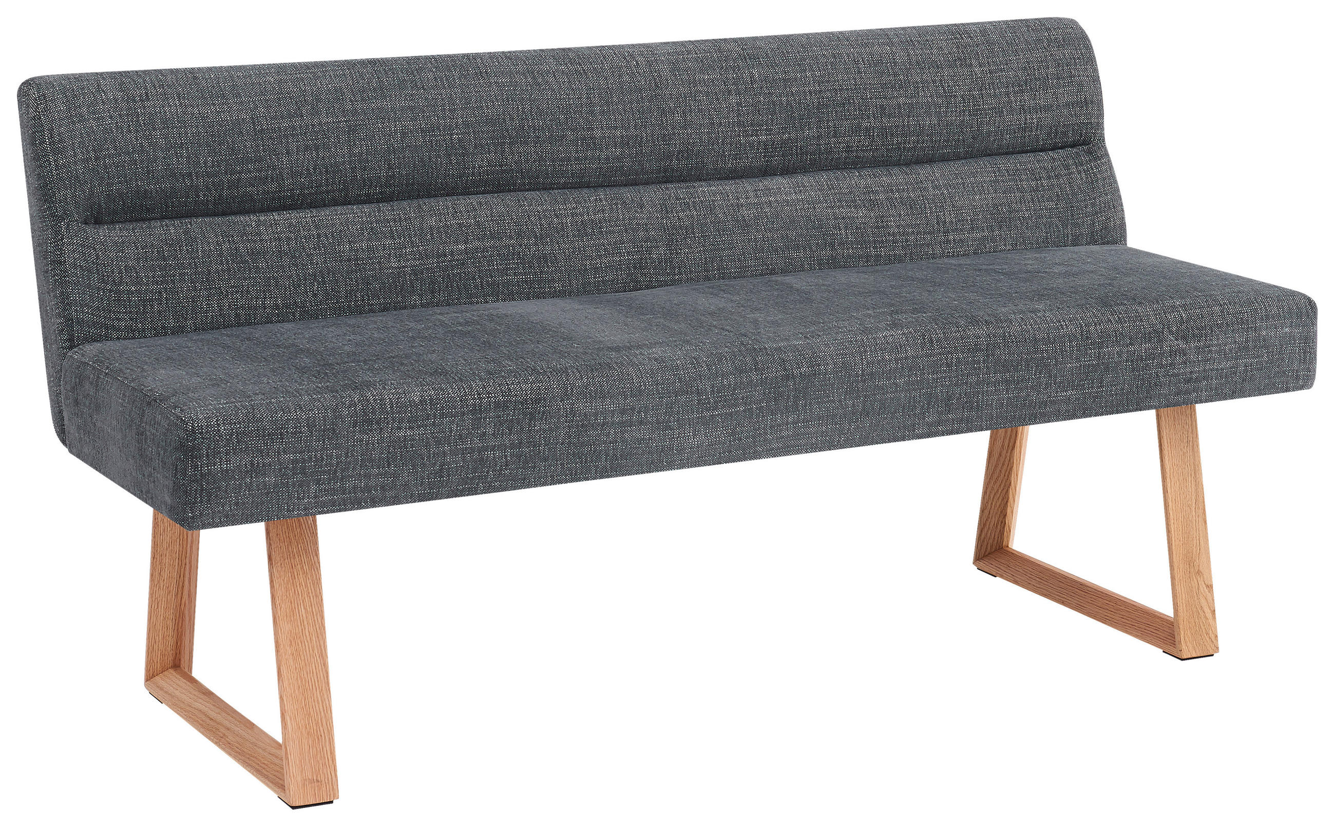 Livetastic Sitzbank Eiche, Dunkelgrau 160x82x61 cm