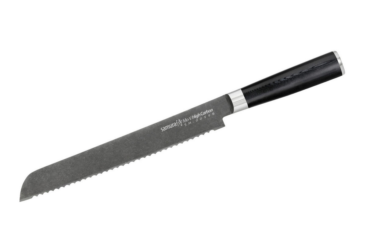 NOŽ ZA KRUH  MO-V Stonewash  36,5/2,8/3,6 cm          nerjaveče jeklo - Basics, kovina/karton (36,5/2,8/3,6cm) - Samura