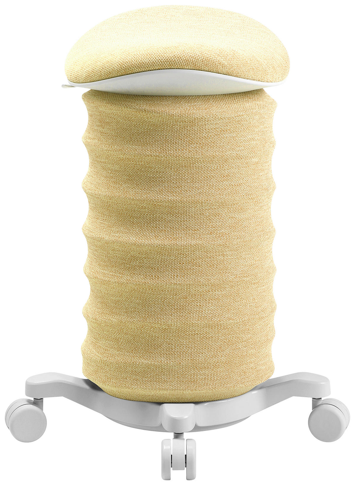 BÜROHOCKER 37,5/58-70/36 cm  - Gelb/Weiß, Design, Kunststoff/Textil (37,5/58-70/36cm) - Topstar