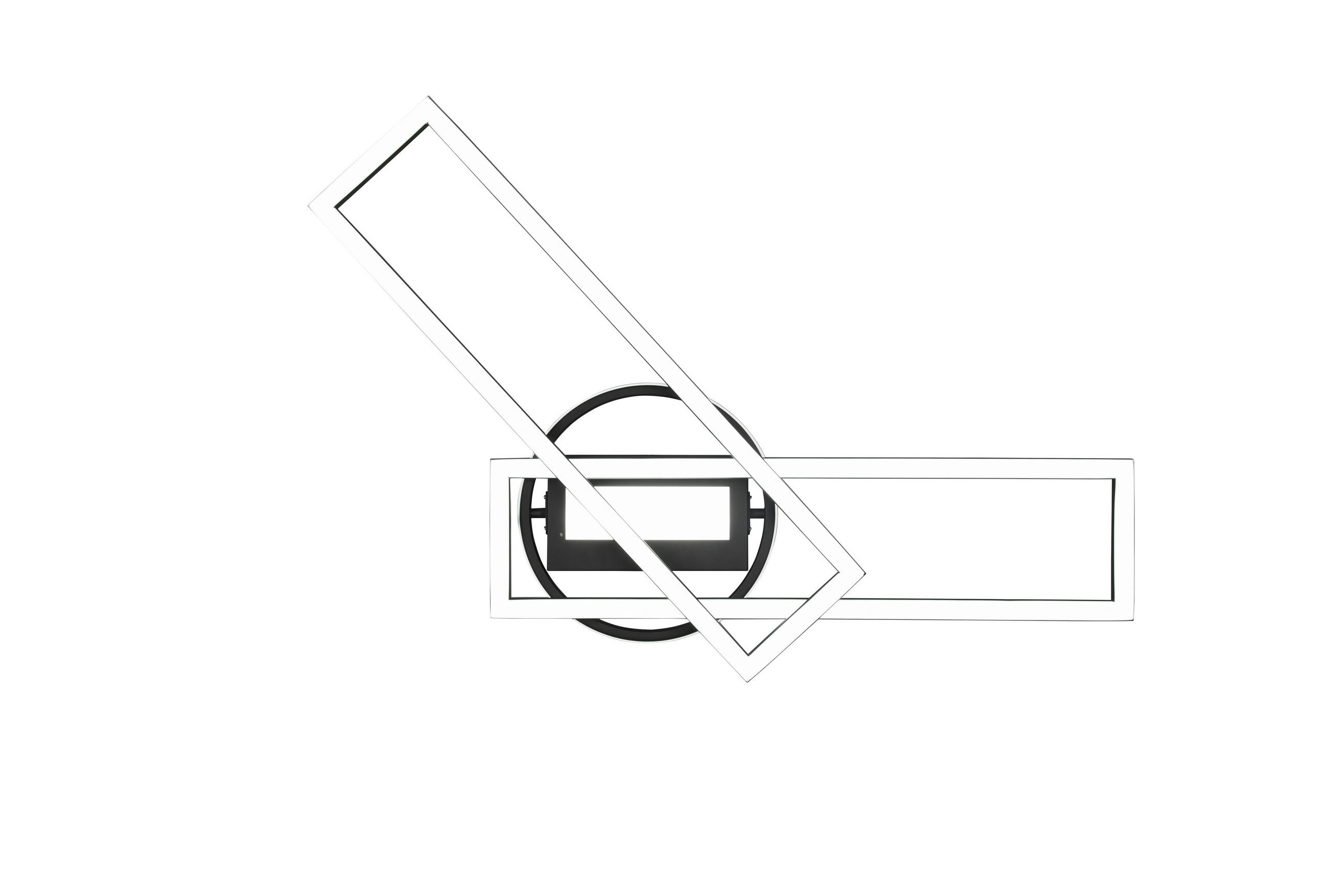 LED-DECKENLEUCHTE 90,5/24,5/8,5 cm   - Schwarz, Basics, Metall (90,5/24,5/8,5cm)