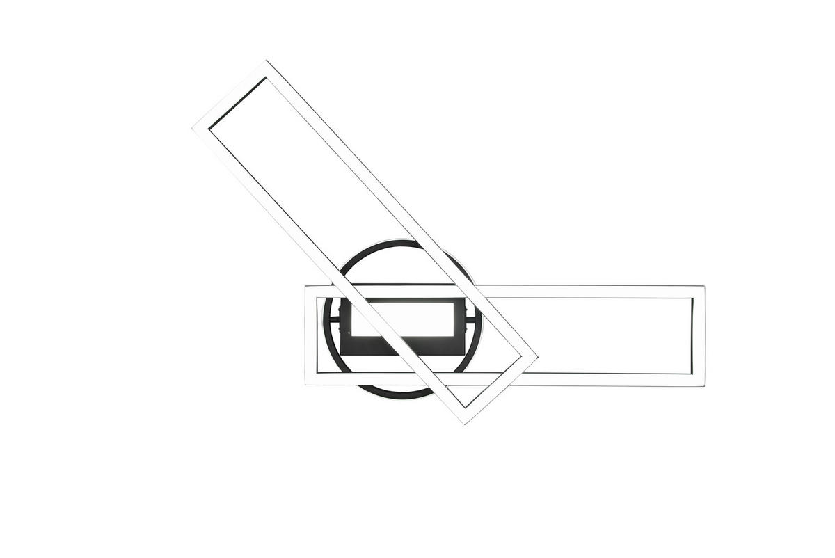 LED-DECKENLEUCHTE Twister 90,5/24,5/8,5 cm   - Schwarz, Basics, Metall (90,5/24,5/8,5cm)