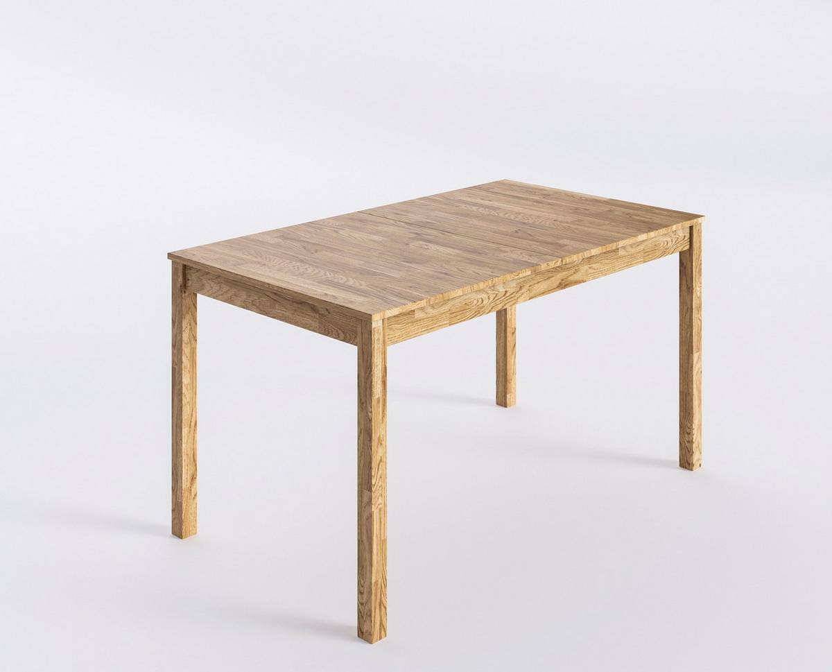 ESSTISCH Holz 160(200)/80/75 cm  - Eichefarben/Schwarz, Modern, Holz (160(200)/80/75cm) - Livetastic