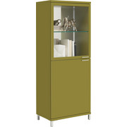 VITRINE in Mintgrün - Chromfarben/Mintgrün, Design, Glas/Holzwerkstoff (60/147,9/153/39,6cm) - Invivus