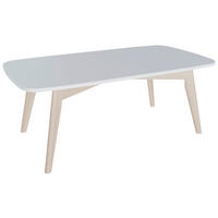 COUCHTISCH Kiefer massiv 128/68/44,5 cm rechteckig Weiß  - Weiß, KONVENTIONELL, Holz (128/68/44,5cm) - MID.YOU