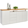 SIDEBOARD 196/92/41,5 cm Eichefarben, Weiss  - Weiss/Eichefarben, Konventionell, Holz/Holzwerkstoff (196/92/41,5cm) - Novel