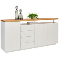 KOMODA S VRATIMA - boja hrasta/bela, Konvencionalno, drvo/pločasti materijal (196/92/41,5cm) - Novel