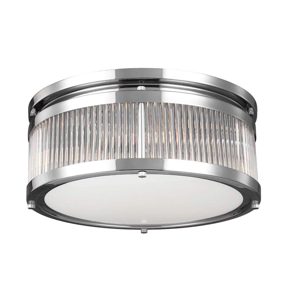 BADEZIMMER-DECKENLEUCHTE Elstead Paulson 38.1/15.9  cm   - Chromfarben, KONVENTIONELL, Glas/Metall (38.1/15.9 cm) - Elstead Lighting