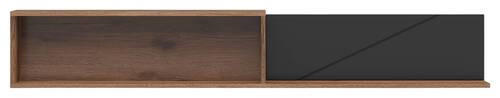 WANDBOARD Schwarz, Eichefarben  - Eichefarben/Schwarz, Design, Holzwerkstoff (156/25/22cm)