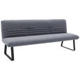SITZBANK 221/90/70 cm Flachgewebe Dunkelblau  - Schwarz/Dunkelblau, Design, Textil/Metall (221/90/70cm) - Dieter Knoll