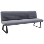 SITZBANK 221/90/70 cm Flachgewebe Dunkelblau  - Schwarz/Dunkelblau, Design, Textil/Metall (221/90/70cm) - Dieter Knoll