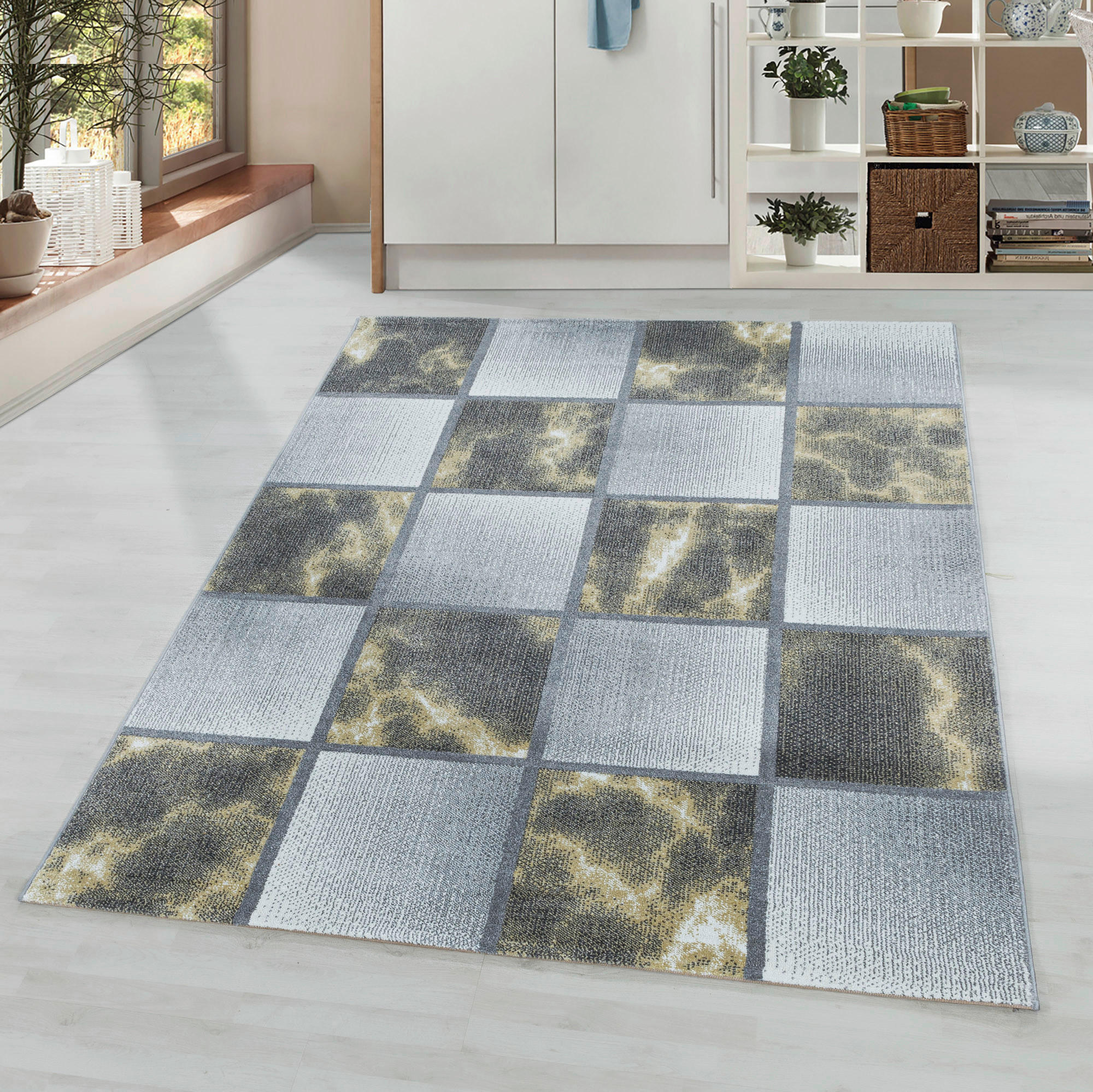VÄVD MATTA 80/150 cm Ottawa 4201 gelb  - gul, Design, textil (80/150cm)