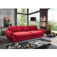 BIGSOFA Flachgewebe Rot  - Rot/Schwarz, MODERN, Kunststoff/Textil (290/96/113cm) - Cantus