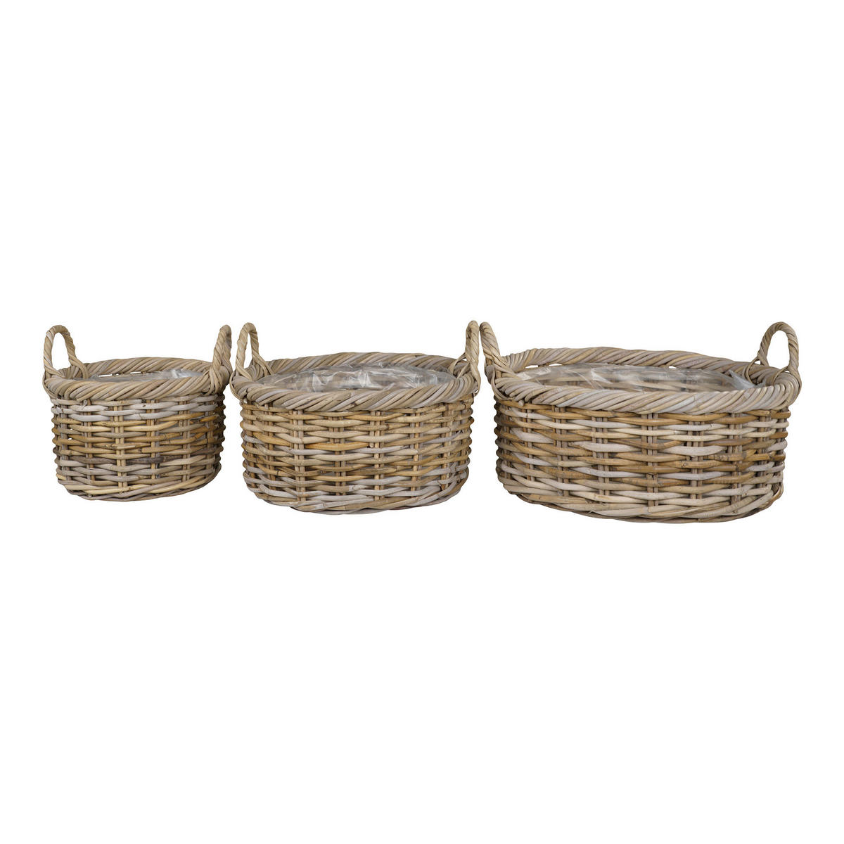 KORGSET - klar/ljusbrun, Basics, trä/plast (50/28/50cm) - Ambia Home