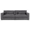 BIGSOFA Cord Dunkelgrau  - Dunkelgrau/Schwarz, KONVENTIONELL, Kunststoff/Textil (260/66/115cm) - Carryhome