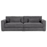 BIGSOFA Cord Dunkelgrau  - Dunkelgrau/Schwarz, KONVENTIONELL, Kunststoff/Textil (260/66/115cm) - Carryhome