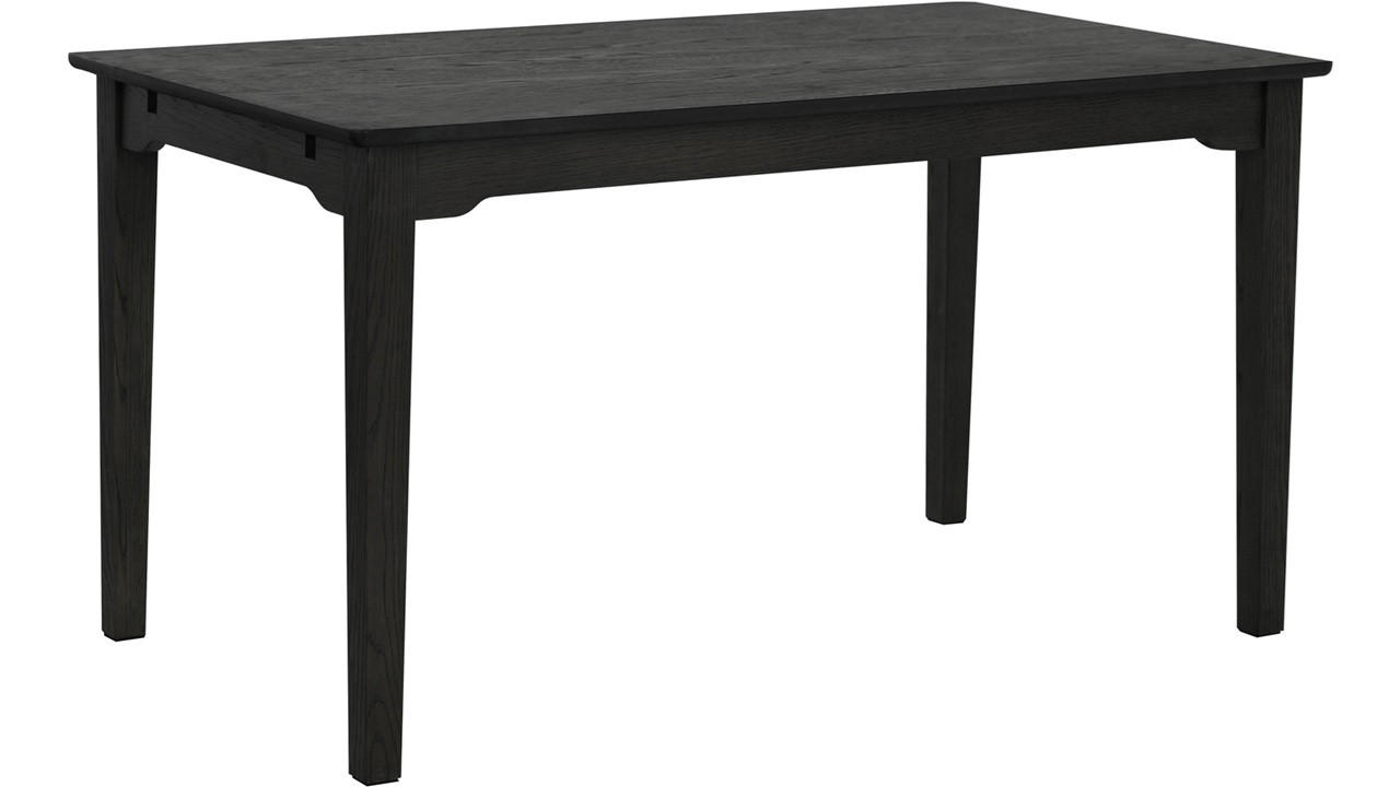 MATBORD 140/80/75 cm massivt trä  trä utdragbar, finns i olika storlekar, finns i olika trädekorer rektangulär svart  - svart, Design, trä (140/80/75cm) - Best Price