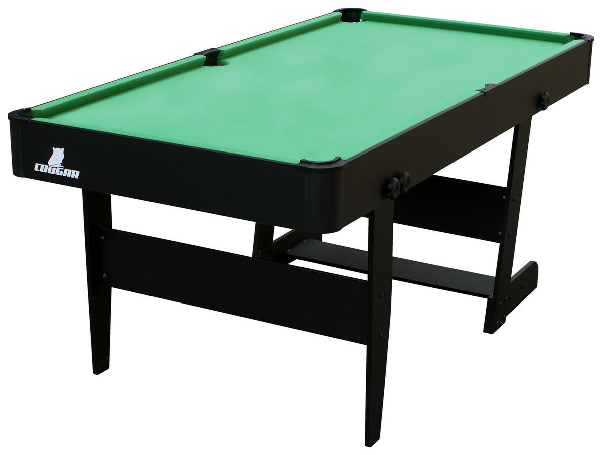 Billardtisch Hustle XL - Schwarz/Grün, Design, Holz (183/83/91cm) - Ambia Garden