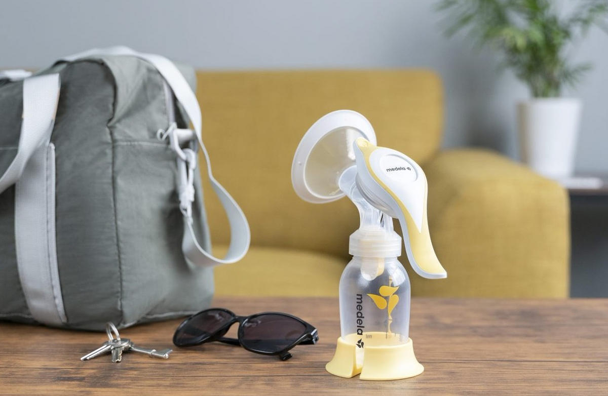 BRÖSTPUMP  Harmony flex  - vit/gul, Basics, plast (16,7/20/8cm) - Medela