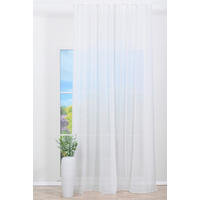 Perdea Confecționată transparent  - alb, Basics, textil (24/31/4cm)