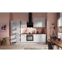 KÜCHENBLOCK 310 cm   Grau, Schwarz  - Schwarz/Grau, Basics, Holzwerkstoff (310cm) - Venda