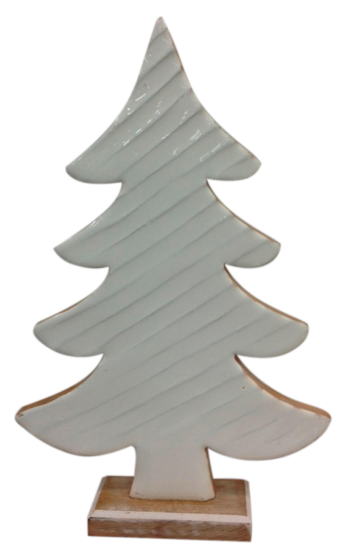 DEKOBAUM  - Braun/Weiß, LIFESTYLE, Holz (16,5/26,5/5cm) - X-Mas