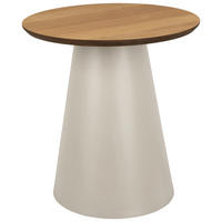 BEISTELLTISCH Grau, Eichefarben rund  - Eichefarben/Grau, Design, Holzwerkstoff/Metall (45/48cm)