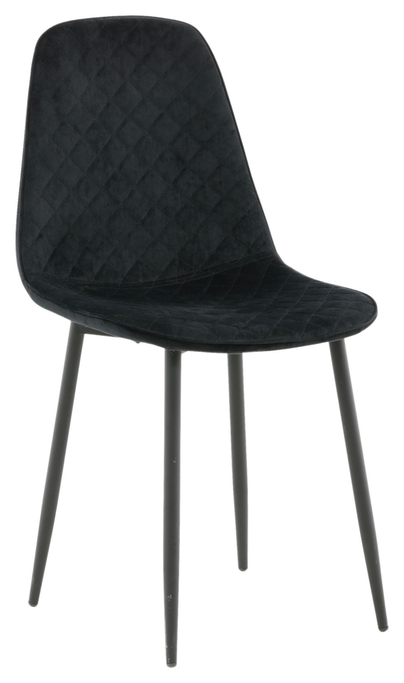 STOLSET 2 styck stål sammet  - svart, Design, metall/textil (44/86/52cm) - Livetastic