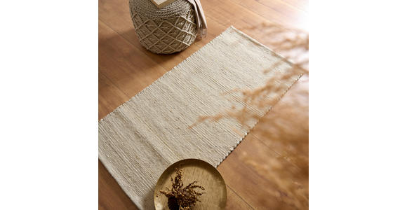 HANDWEBTEPPICH 70/130 cm Pavia Perlmutt rechteckig  - Perlmutt, KONVENTIONELL, Textil (70/130cm) - Linea Natura