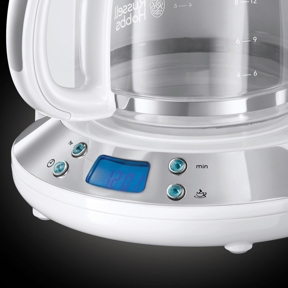 FILTERKAFFEEMASCHINE Inspire White 24390-56  - Weiß, Basics, Glas/Kunststoff (23,7/34,9/21,2cm) - Russel Hobbs