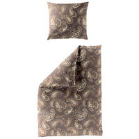 BETTWÄSCHE 2-teilig Biber 155/220 cm  - Bronzefarben, Design, Textil (155/220cm) - Bierbaum