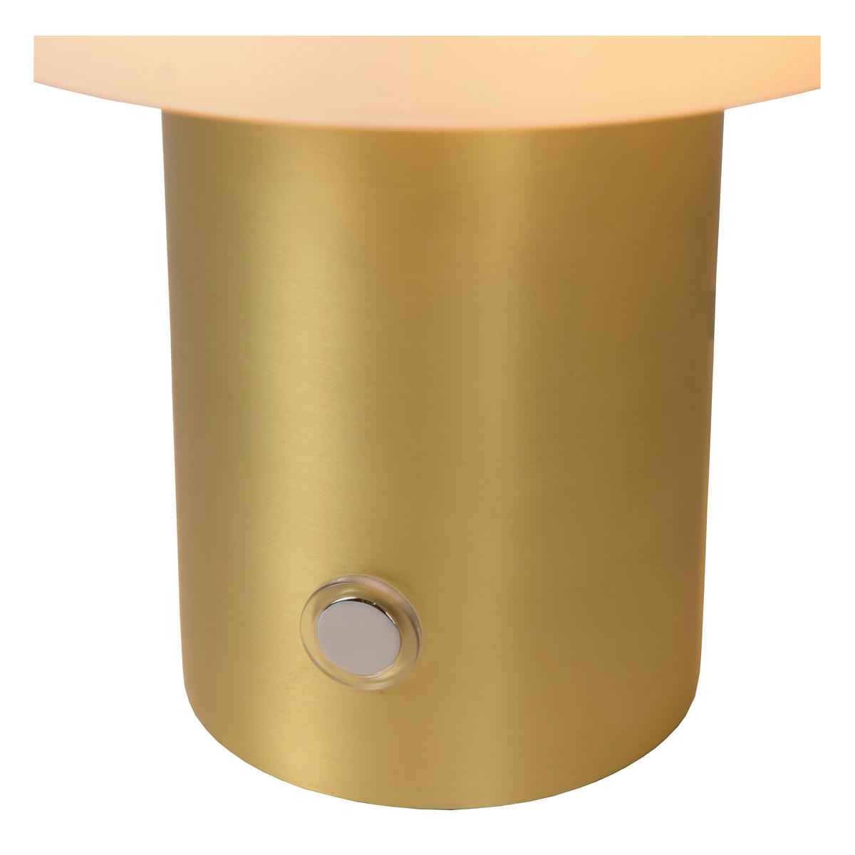 TISCHLEUCHTE - Messingfarben/Opal, Basics, Glas (17.5/17.5/21cm) - Lucide