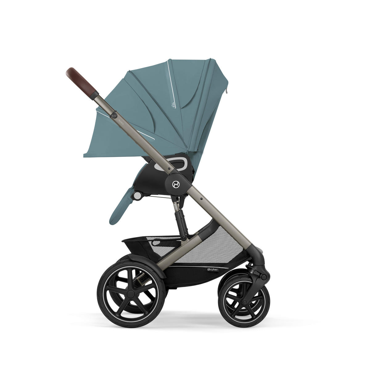KINDERWAGEN  TALOS S LUX TPE  Stormy Blue  - Taupe/Hellblau, Basics, Kunststoff/Textil (91/60,5/110cm) - cybex GOLD