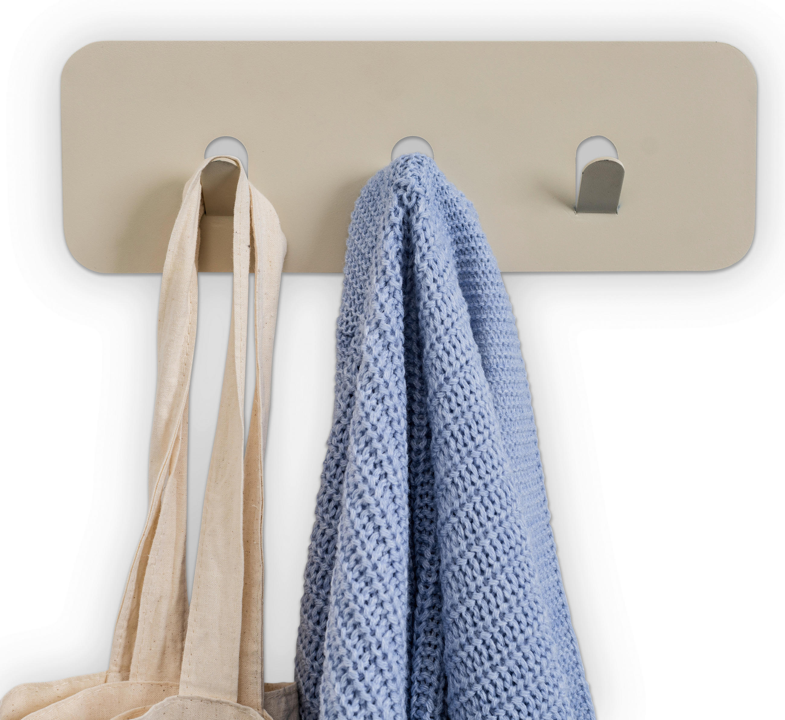 HAKENLEISTE  in Creme  - Creme, Design, Metall (30/10/3cm) - Xora