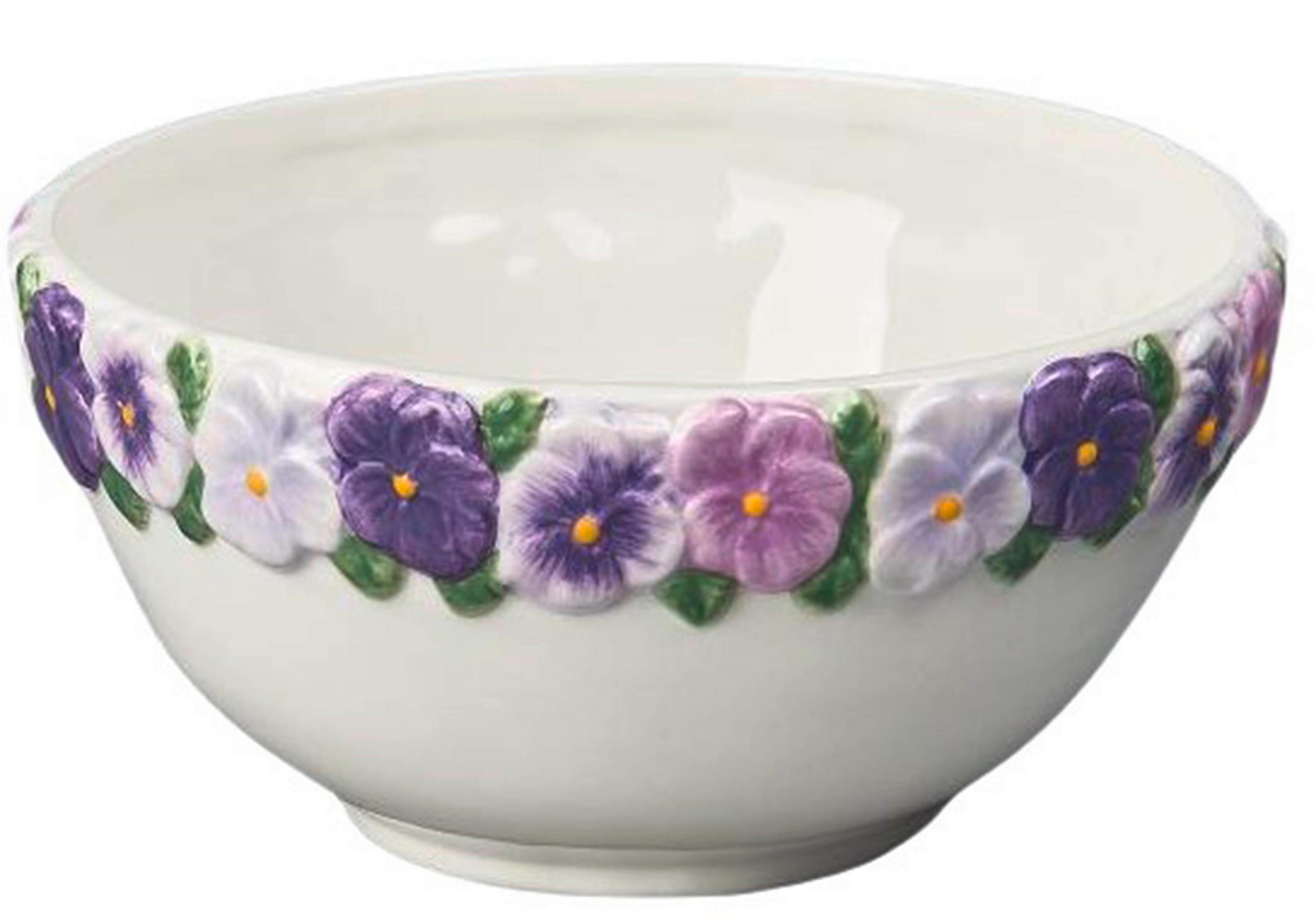 MÜSLISCHALE  - Lila/Weiß, LIFESTYLE, Keramik (16/7,5cm)