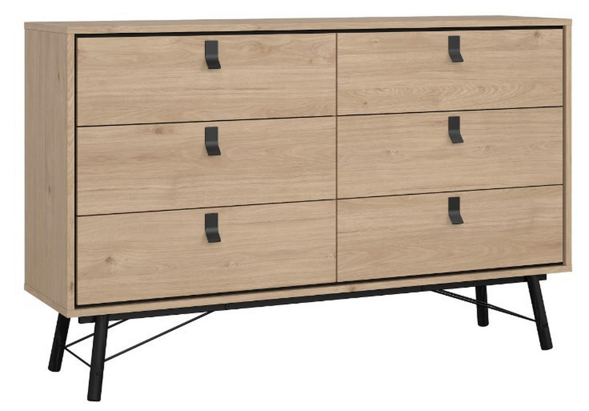 SIDEBOARD 150,3/94,8/40,1 cm  - svart/ekfärgad, Design, metall/trämaterial (150,3/94,8/40,1cm) - Best Price