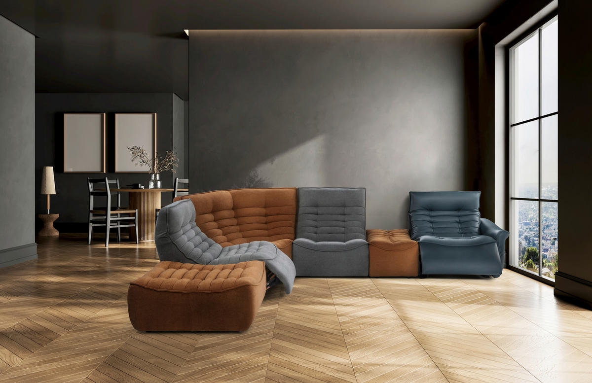 SEDEŽNI ELEMENT, svetlo modra  - svetlo modra, Design, tekstil - Calia Italia