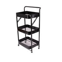 REGAL  Schwarz  - Schwarz, Basics, Kunststoff/Metall (45/30/87cm)