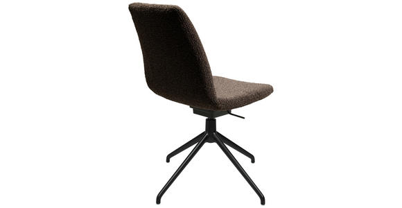 STUHL - Dunkelbraun/Schwarz, Design, Textil/Metall (46/85-88/55cm) - Johann Jakob
