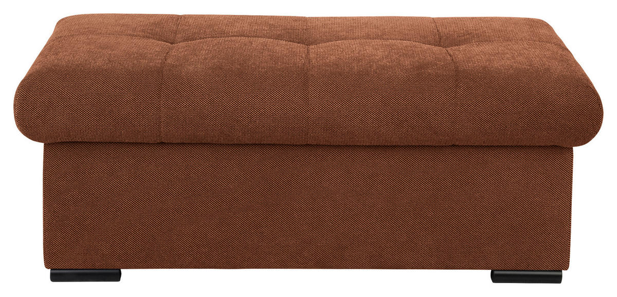 HOCKERBANK 108/42/54 cm Flachgewebe Haselnussfarben Kunststoff  - Schwarz/Haselnussfarben, Design, Kunststoff/Textil (108/42/54cm) - Xora