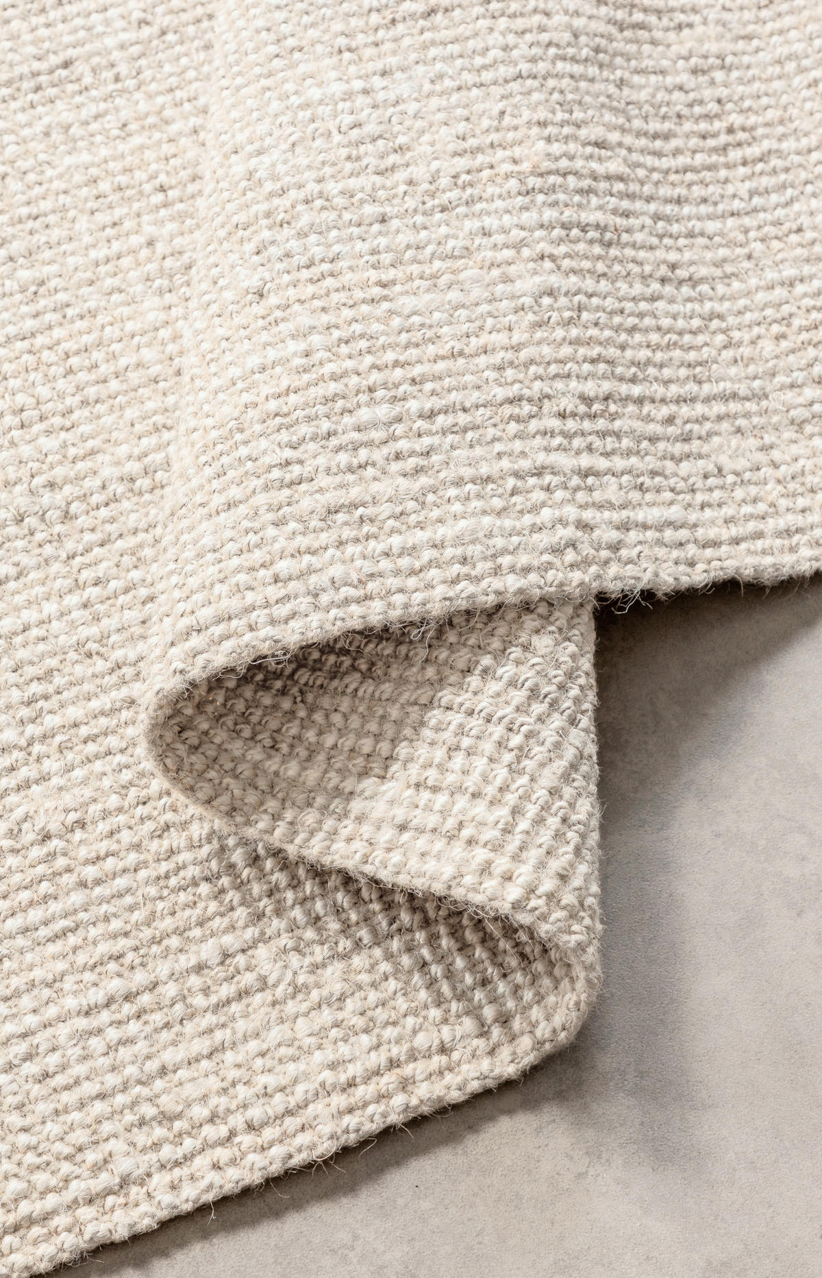 JUTETEPPICH 120/170 cm Bouclé Weiß rechteckig  - Weiß, KONVENTIONELL, Textil (120/170cm) - Hanse Home