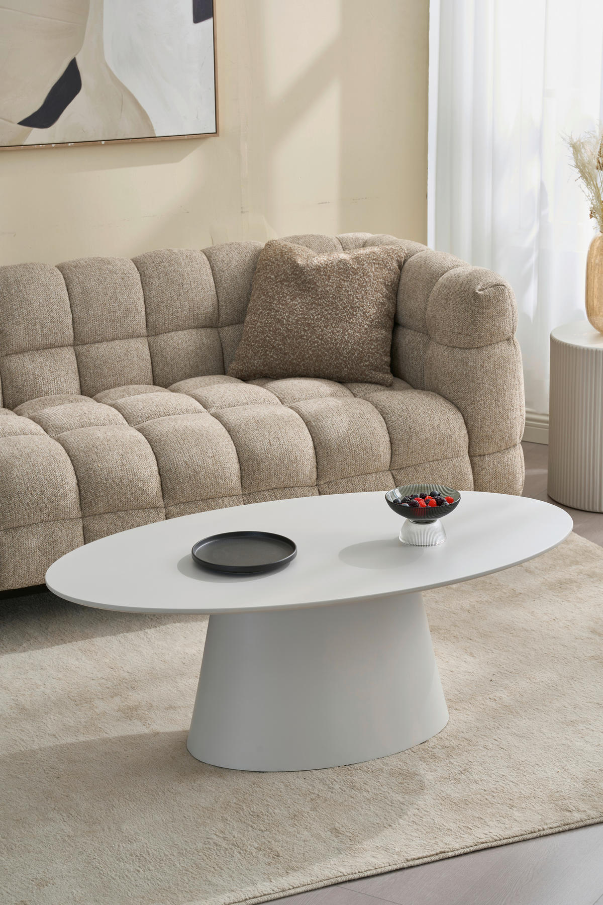 KONFERENČNÍ STOLEK, kašmírová, kompozitní dřevo, 110/60/40 cm - kašmírová, Basics, kompozitní dřevo (110/60/40cm) - MID.YOU