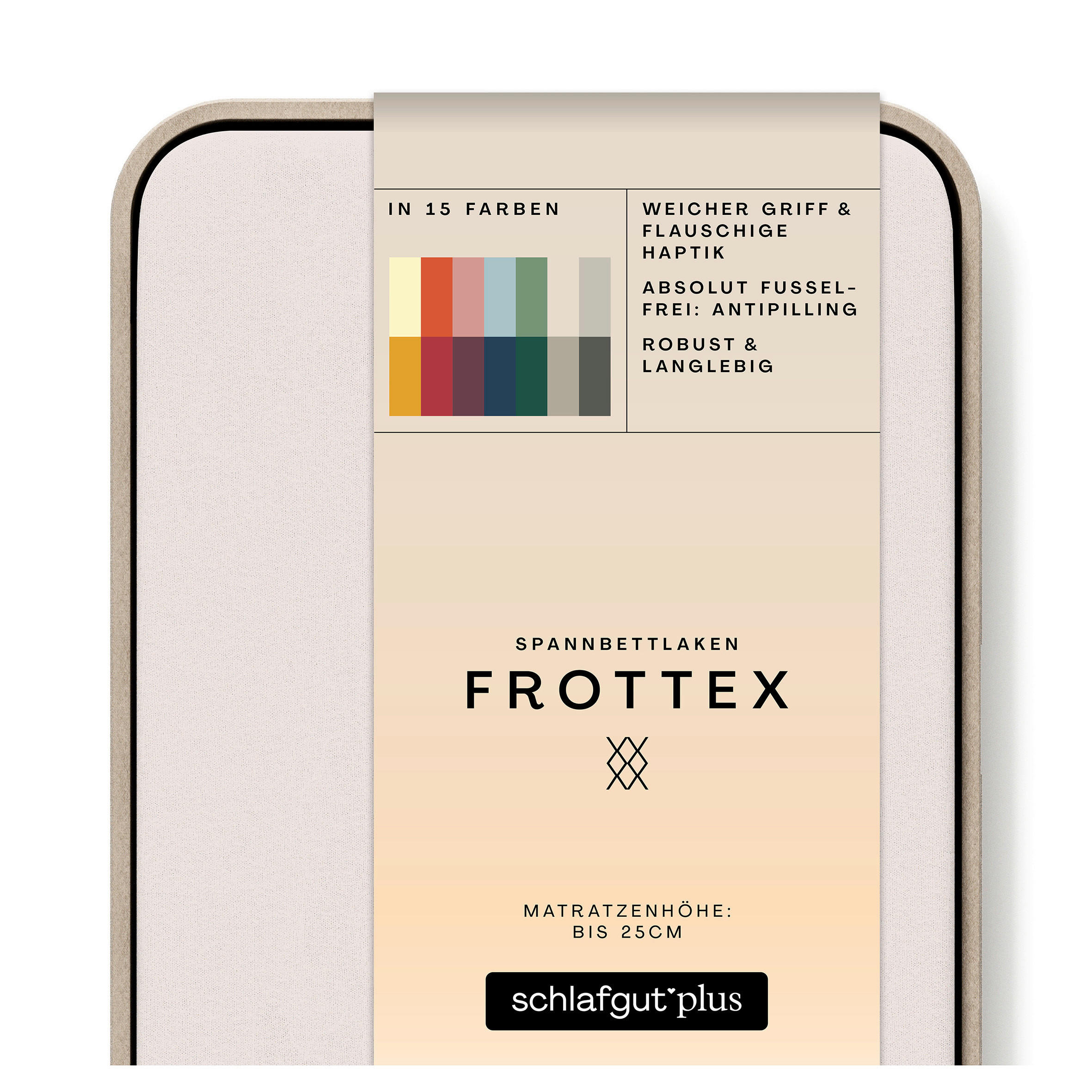 SPANNBETTTUCH FROTTEX Frottee  - Beige, Basics, Textil (200/200cm) - Schlafgut