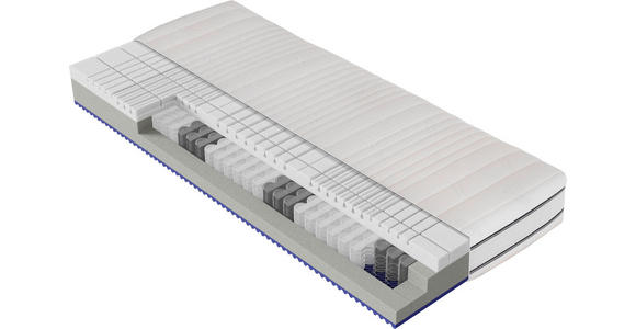 TASCHENFEDERKERNMATRATZE Dream Deluxe 3D Pro 90/200 cm Höhe ca. 22 cm  - Weiß, Basics, Textil (90/200cm) - Dieter Knoll