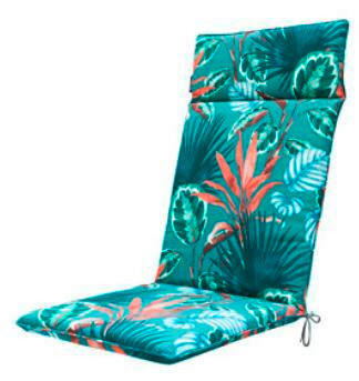 SESSELAUFLAGE in Multicolor, Petrol Floral  - Multicolor/Petrol, Basics, Textil (120/50/4cm)