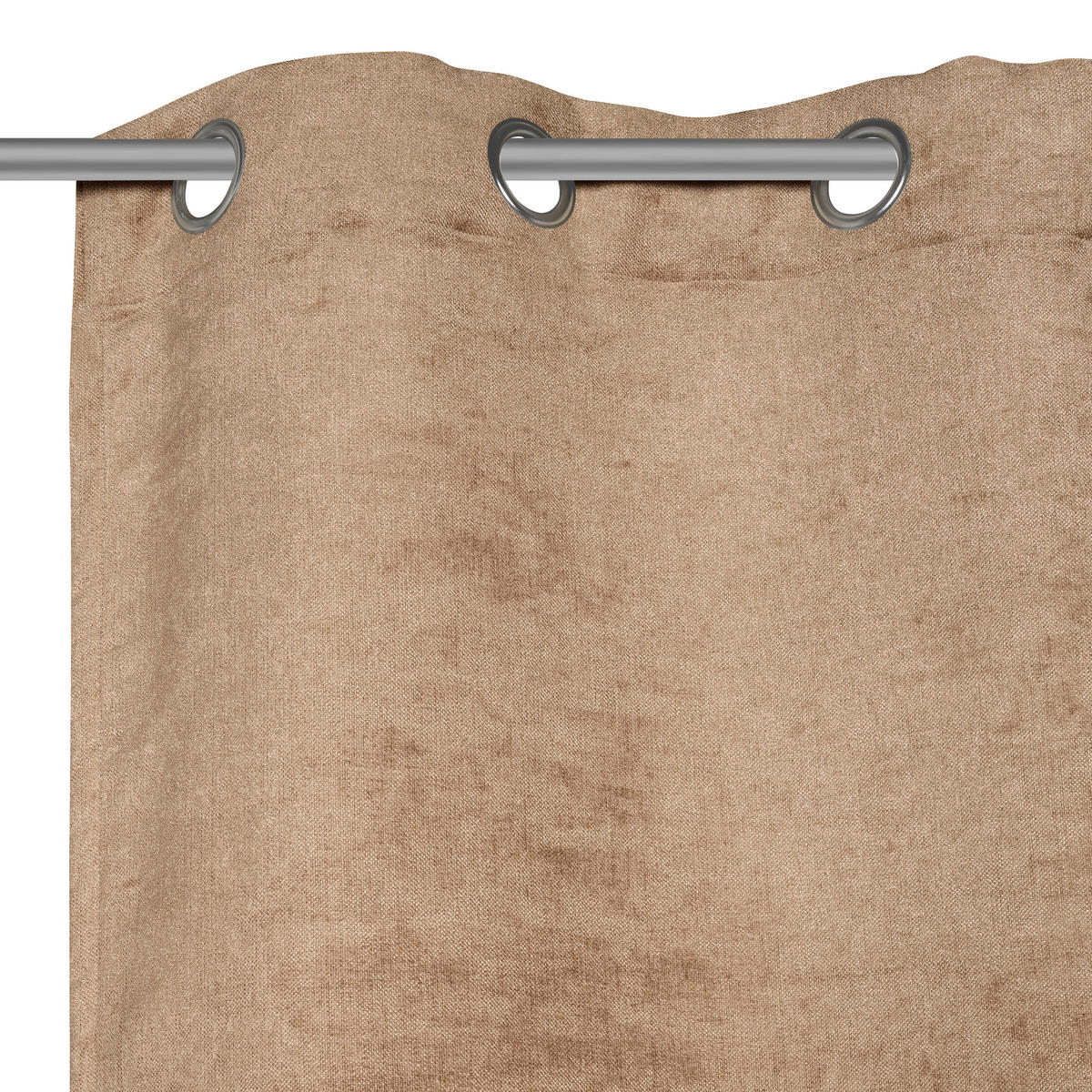 ZÁVĚS S OČKY, neprůsvitné, 140/260 cm - hnědá, Basics, textil (140/260cm) - Esposa
