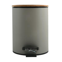 TRETEIMER 5 l  Metall, Naturmaterialien  - Taupe/Schwarz, Basics, Naturmaterialien/Kunststoff (20.5/20.5/25.5cm) - Spirella