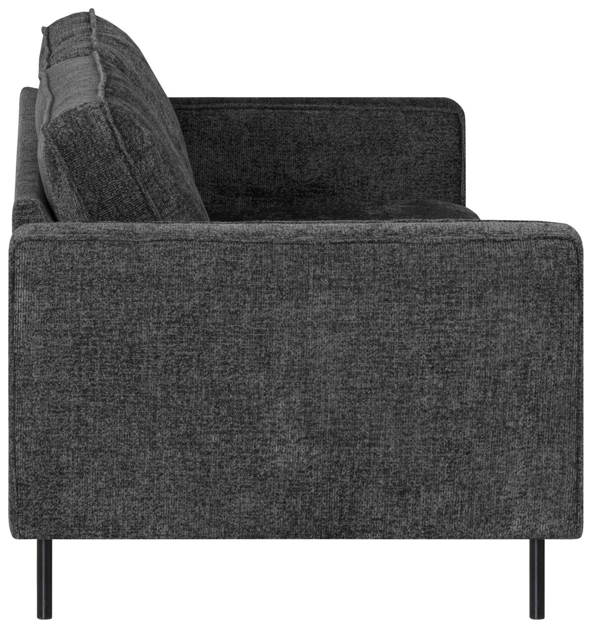 2-SITS SOFFA i textil antracit  - svart/antracit, Klassisk, metall/textil (164/81/90cm) - Hom`in