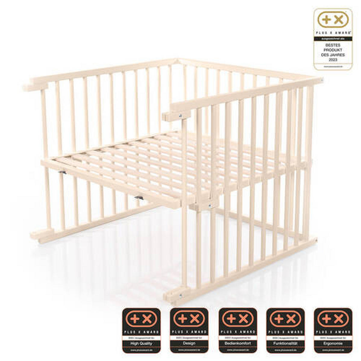 GITTERBETT 95/94/79 cm  - Beige, Basics, Holz (95/94/79cm) - Babybay