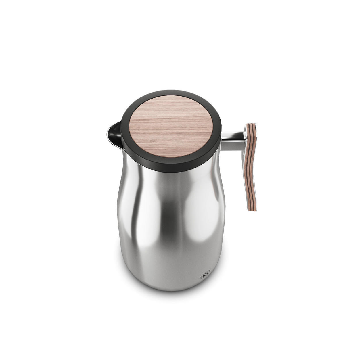 ISOLIERKANNE STUDIO ALLURE 1 L  - Silberfarben, Design, Holz/Metall (1l) - Alfi